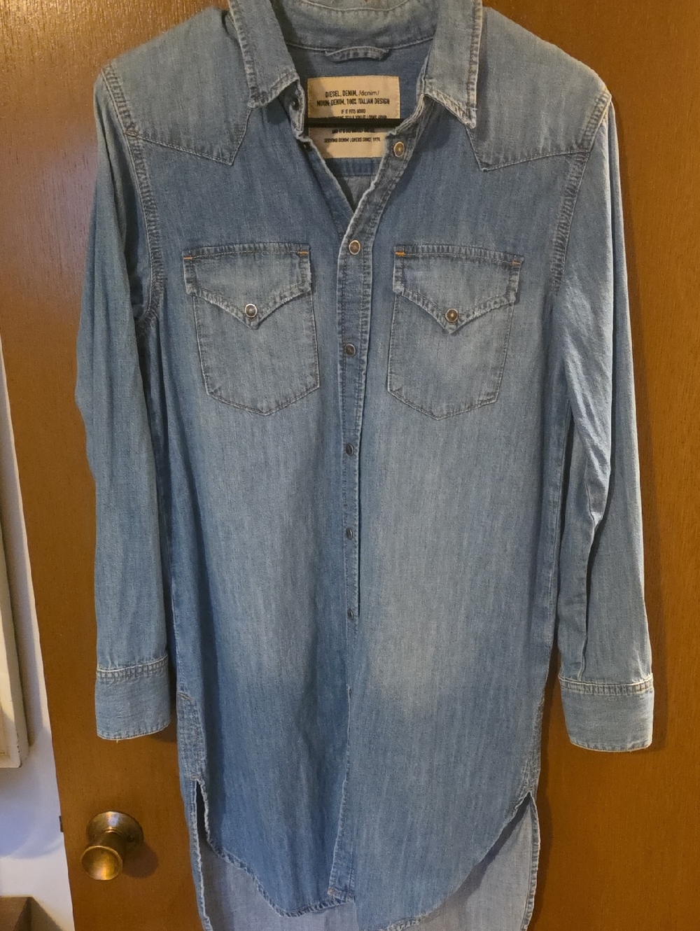 Diesel Light Blue Denim Label Shirt XS
